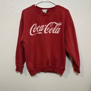 Zara Coca Cola Red Sweatshirt Retro Vintage Inspired Graphic Print Women's Sz Sm